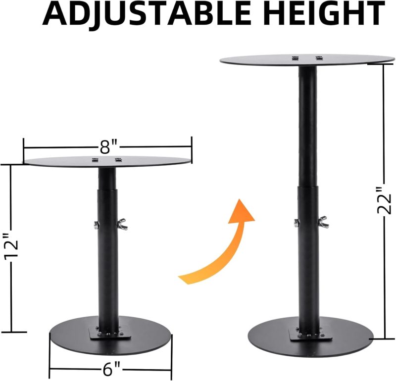 Plant Risers for Inside Pots, Adjustable Height 12-22" Metal Planter Lift Inserts Fillers Risers for Indoor Outdoor Large Tall Taper Planter Flower Pot (6" Base,8" Top,Black) - Image 2