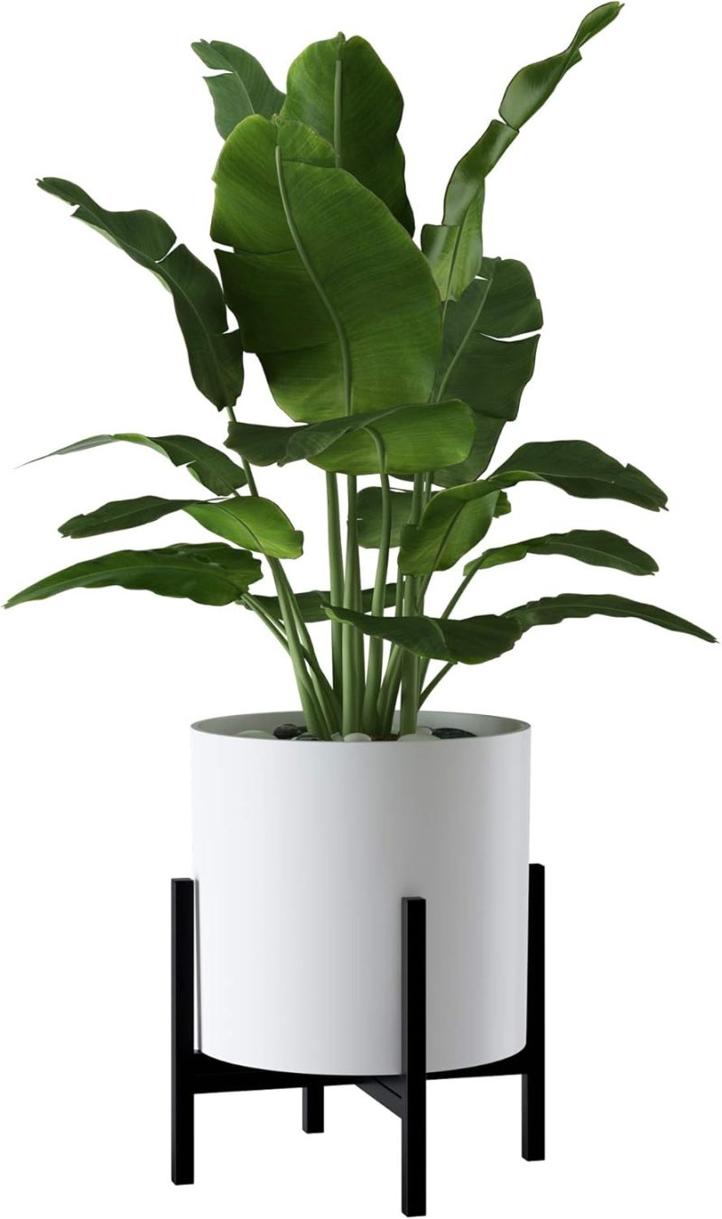 Mid Century Plant Stand Indoor Outdoor(Plant Pot Not Included), Hold Up to 14 Inch Planter, Metal Planter Stand, Potted Plant Holder, Black - Fits Snake Plant - Upgraded Design - Image 2